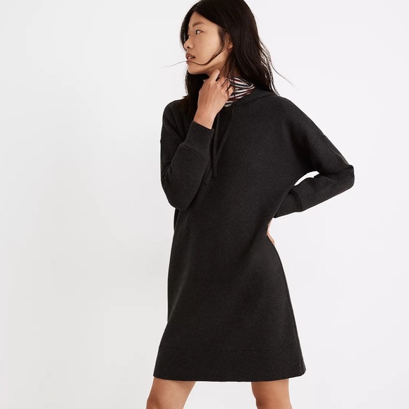 Madewell Hoodie Sweater Dress Dark 